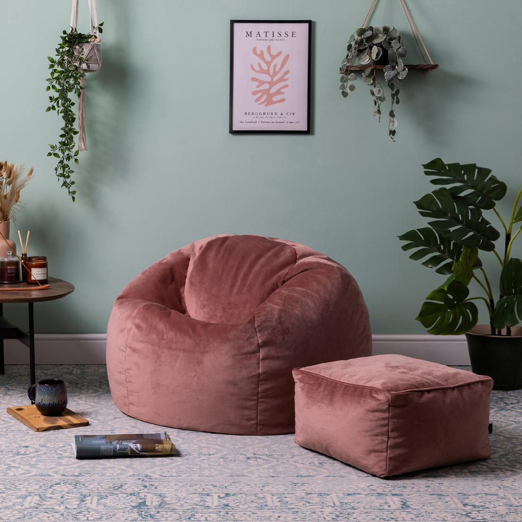 Thumbnail - icon Sitzsack, Pink, Kunststoff, 1-Sitzer, Rund, 85x50x85 cm, Hergestellt in Deutschland, Oeko-Tex® Standard 100, Wohnzi...