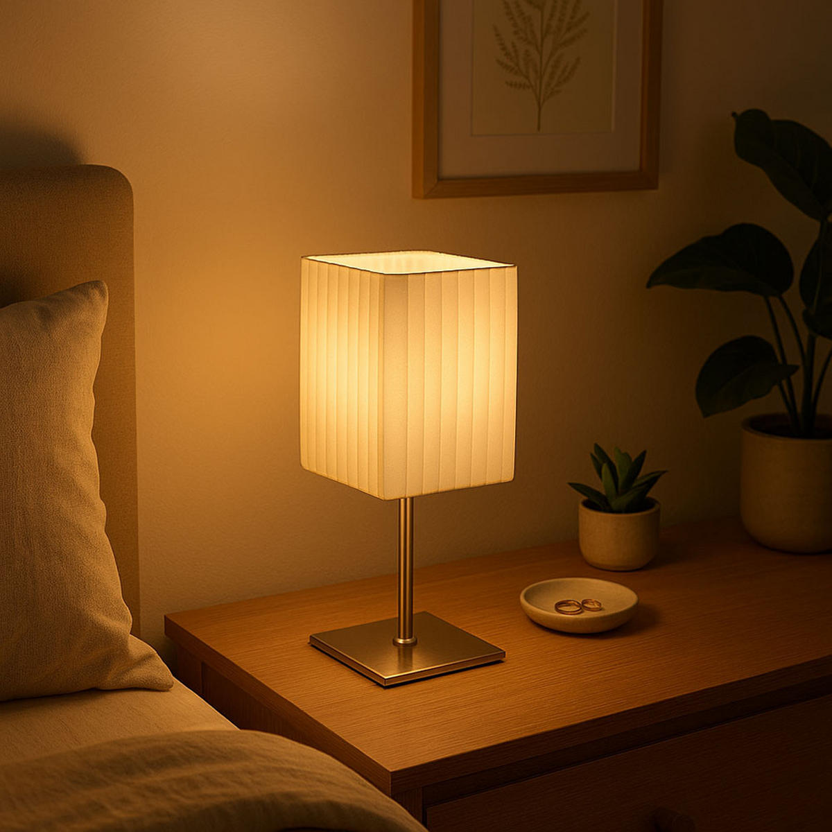 LED TISCHLEUCHTE BAILEY Weiß Chrom - Weiß, Metall (10/10/26cm) - Globo Lighting