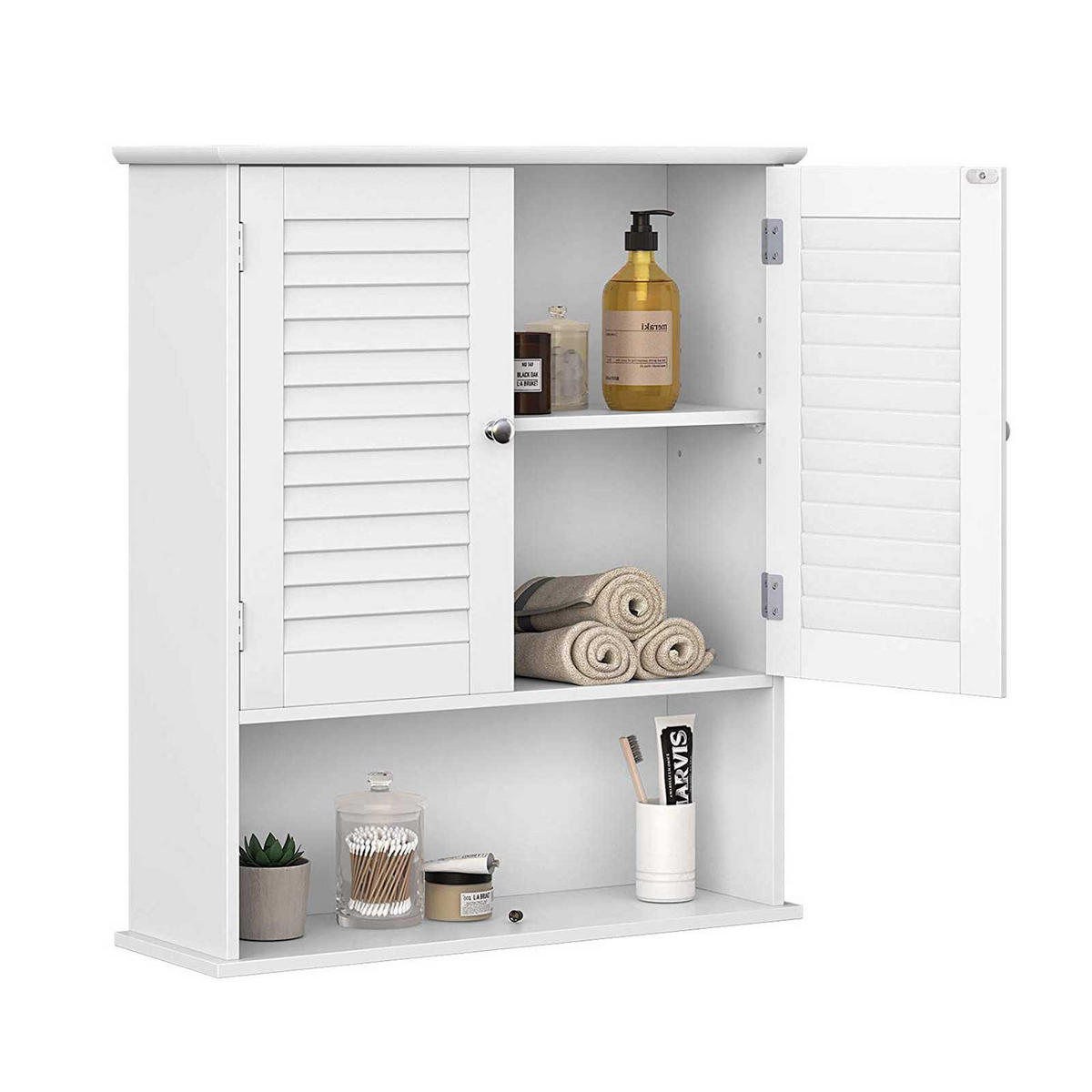 BADEZIMMERSCHRANK WANDSCHRANK - Weiß, Holzwerkstoff (20/70/60cm) - Hansiro