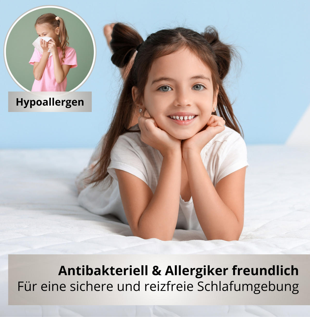 KINDERMATRATZE COZY - Weiß, Kunststoff (90/200cm) - Alavya Home