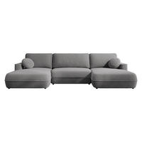 WOHNLANDSCHAFT Fuego U - Schwarz/Grau, Holz/Kunststoff (364/87/168cm) - MIRJAN24