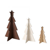 TANNENBÄUME Karl 12-25 cm, 3er-Set - Multicolor, Holzwerkstoff (15/25/15cm)