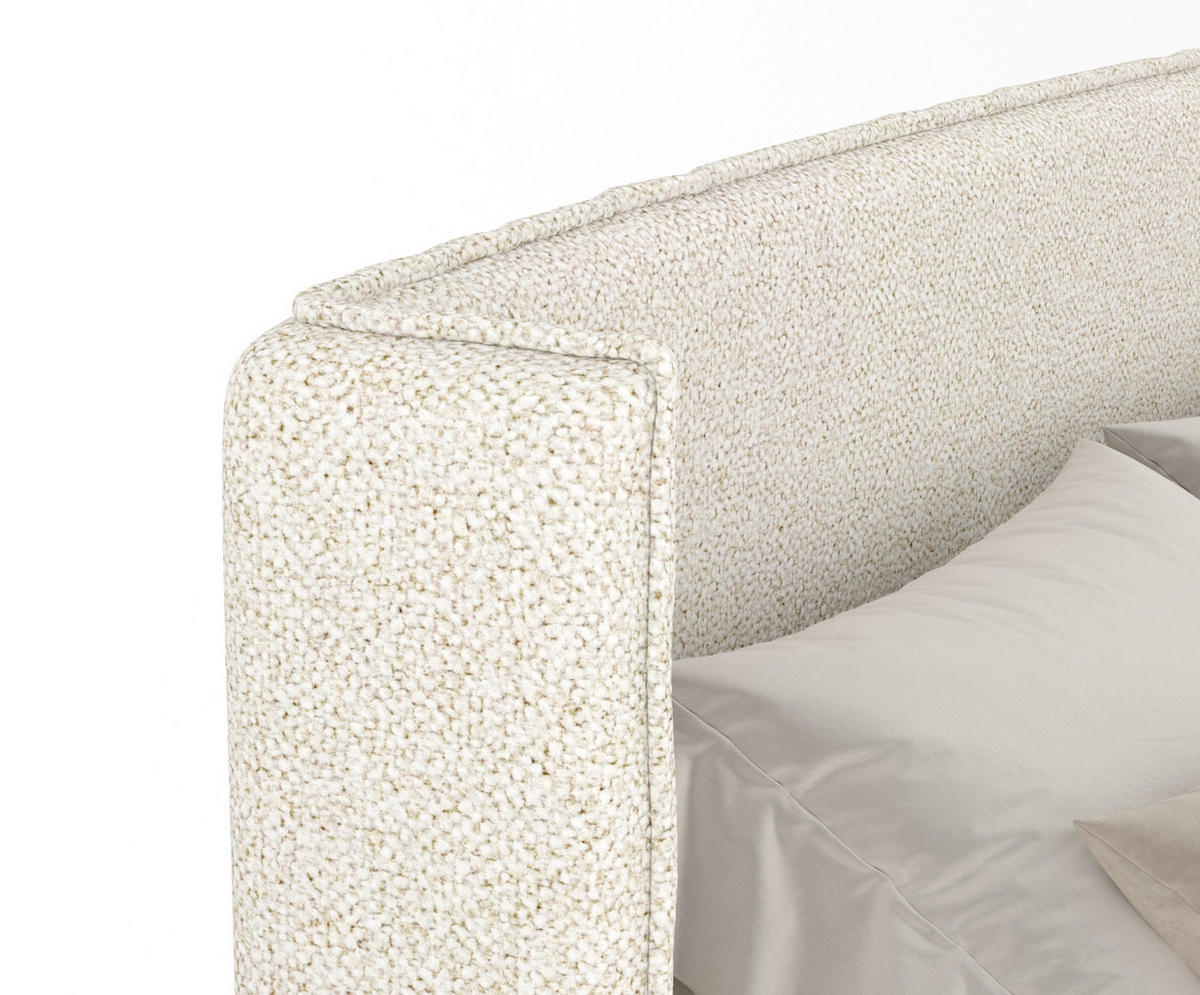 BOXSPRINGBETT Freeland Creme 160/200 cm mit Matratze und Topper - Creme/Schwarz, Holz/Holzwerkstoff (160/200cm) - Maison de Reve
