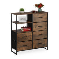 KOMMODE - Braun, Holz/Holzwerkstoff (84/92/32cm) - Relaxdays