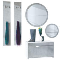 GARDEROBE Espoo Beton Oxid Optik - Hellgrau, Holzwerkstoff (200/200/33cm) - Vladon