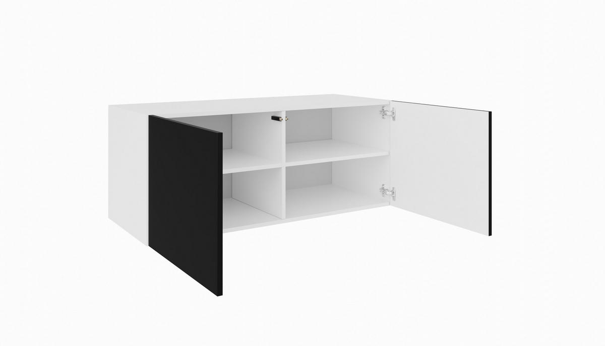 TV-SCHRANK LIO - Schwarz/Weiß, Holzwerkstoff (100/41/40cm) - Meblini