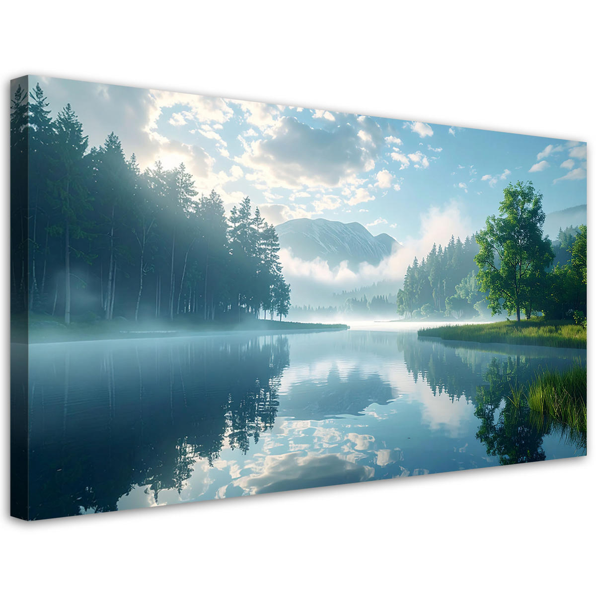 LEINWANDBILD Landschaften 120x60cm - Blau, Textil (120/60cm) - Feeby