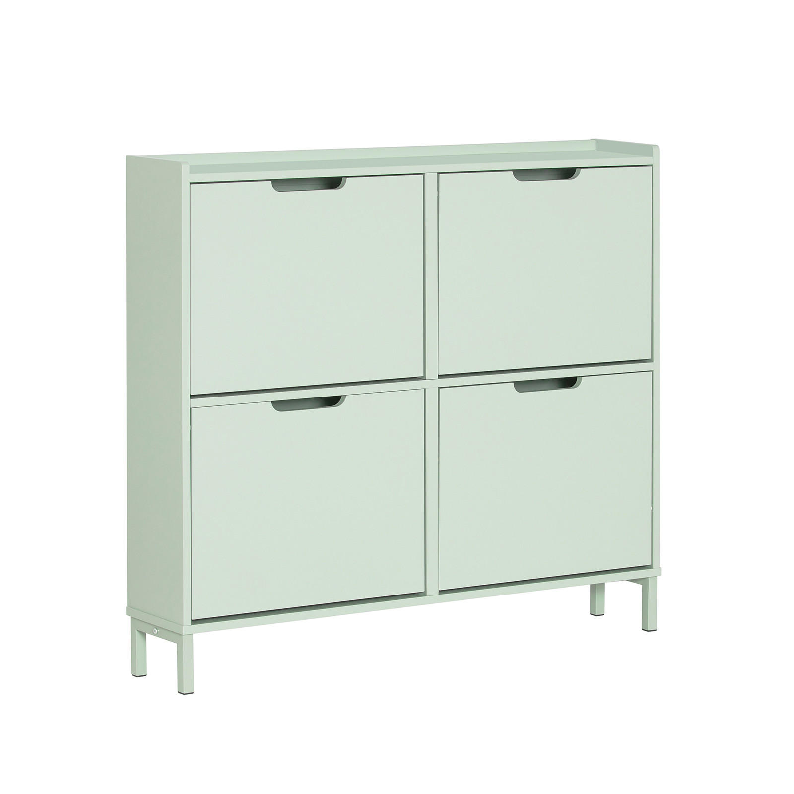SCHUHSCHRANK Grün - Grün, Holzwerkstoff/Metall (100/91/19cm) - SoBuy