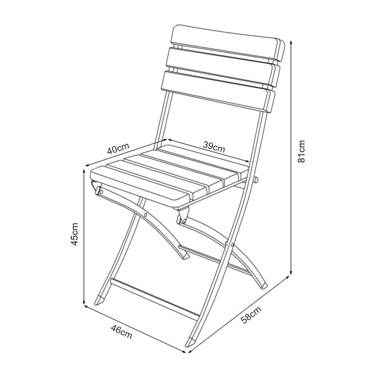 KLAPPSTUHL-SET 2 TLG. Lillestrøm - Dunkelbraun, Kunststoff/Metall (46/81/58cm) - [en.casa]