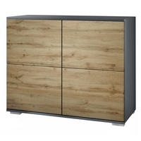 KOMMODE Rova Eiche Wotan - Eiche Wotan, Holzwerkstoff (92.5/75.5/35cm) - Vladon