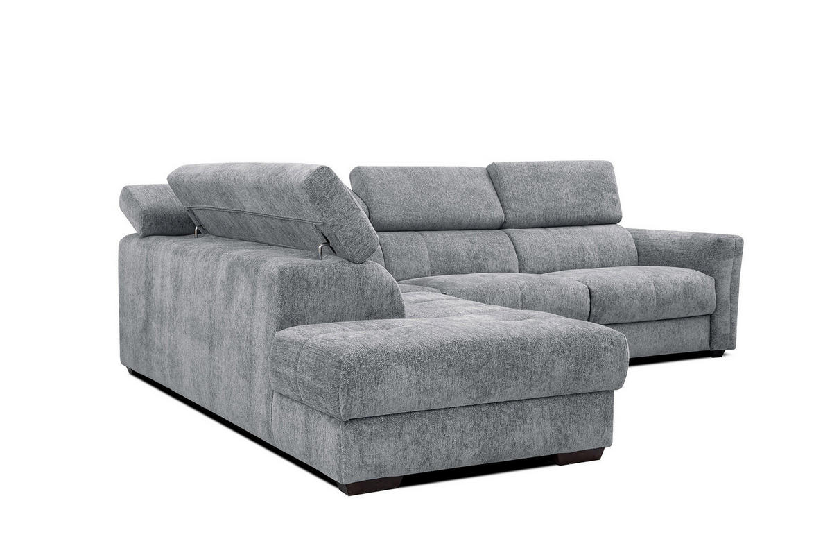 ECKSOFA CALVERA 5-Sitzer, grau - Grau, Holzwerkstoff/Textil (239/298cm) - Courtois Laville