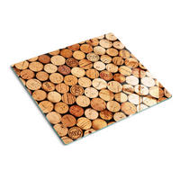 GLASPLATTE 60x52 cm Weinkorken - Beige, Glas (60/0.4/52cm) - TULUP