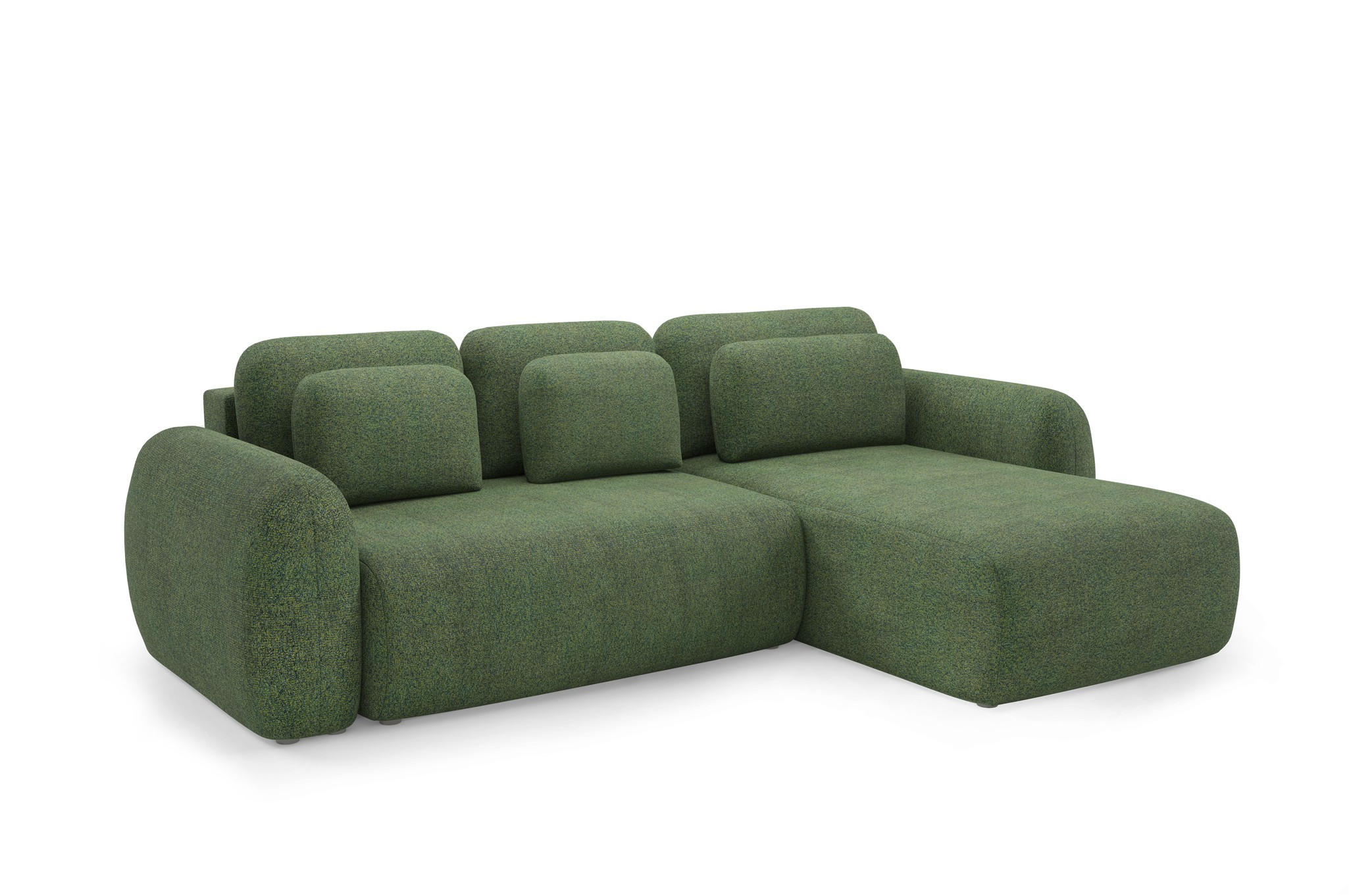 ECKSOFA Gaston Mit Schlaffunktion - Grün, Holzwerkstoff/Textil (304/190cm) - Fun Möbel