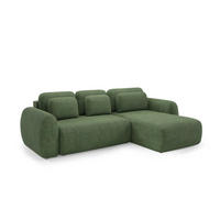 ECKSOFA Gaston Mit Schlaffunktion - Grün, Holzwerkstoff/Textil (304/190cm) - Fun Möbel