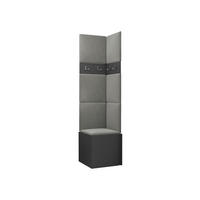 GARDEROBEN-SET Orion XXI - Graphitfarben/Grau, Holzwerkstoff/Kunststoff (42/186/46cm) - MIRJAN24