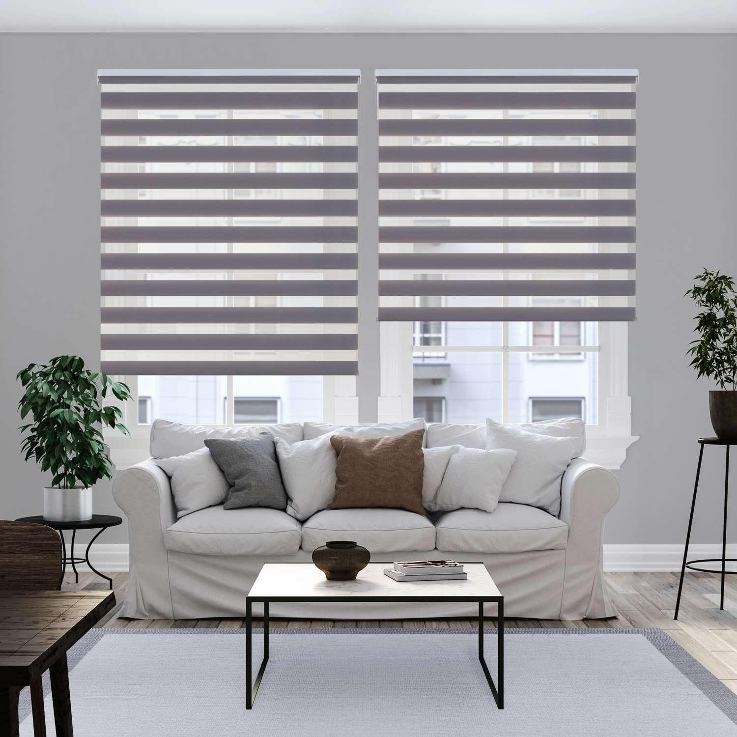 DOPPELROLLO Silber 140x180 cm EL - Silberfarben, Kunststoff (140/180cm) - STORESDECO