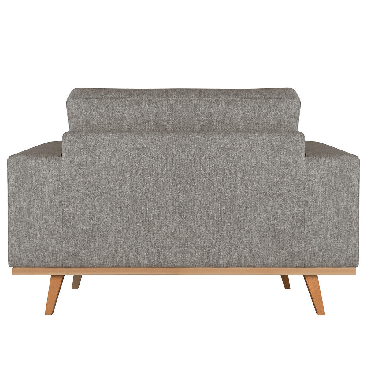 SESSEL - Graubraun/Buchefarben, Holz/Buchenholz (122/81/88cm) - home24