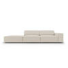 LINKES-SOFA Jodie aus Samt dunkelbeige 3 Sitzplätze - Mokka, Textil (262/70/102cm) - Micadoni