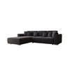 ECKSOFA GUSTO L Monolith 97 Links mit Schlaffunktion - Graphitfarben, Textil (279/193cm) - Bedante
