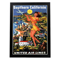 POSTER United Airlines In Kalifornien A3 Rahmenlos - Klar, Papier (29.7/5/42cm) - Nacnic