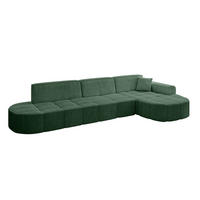ECKSOFA Ottomane Rechts LIVO-L2 - 337x173x79,5 cm Grün - Grün, Holzwerkstoff/Textil (337/173cm) - ALTDECOR