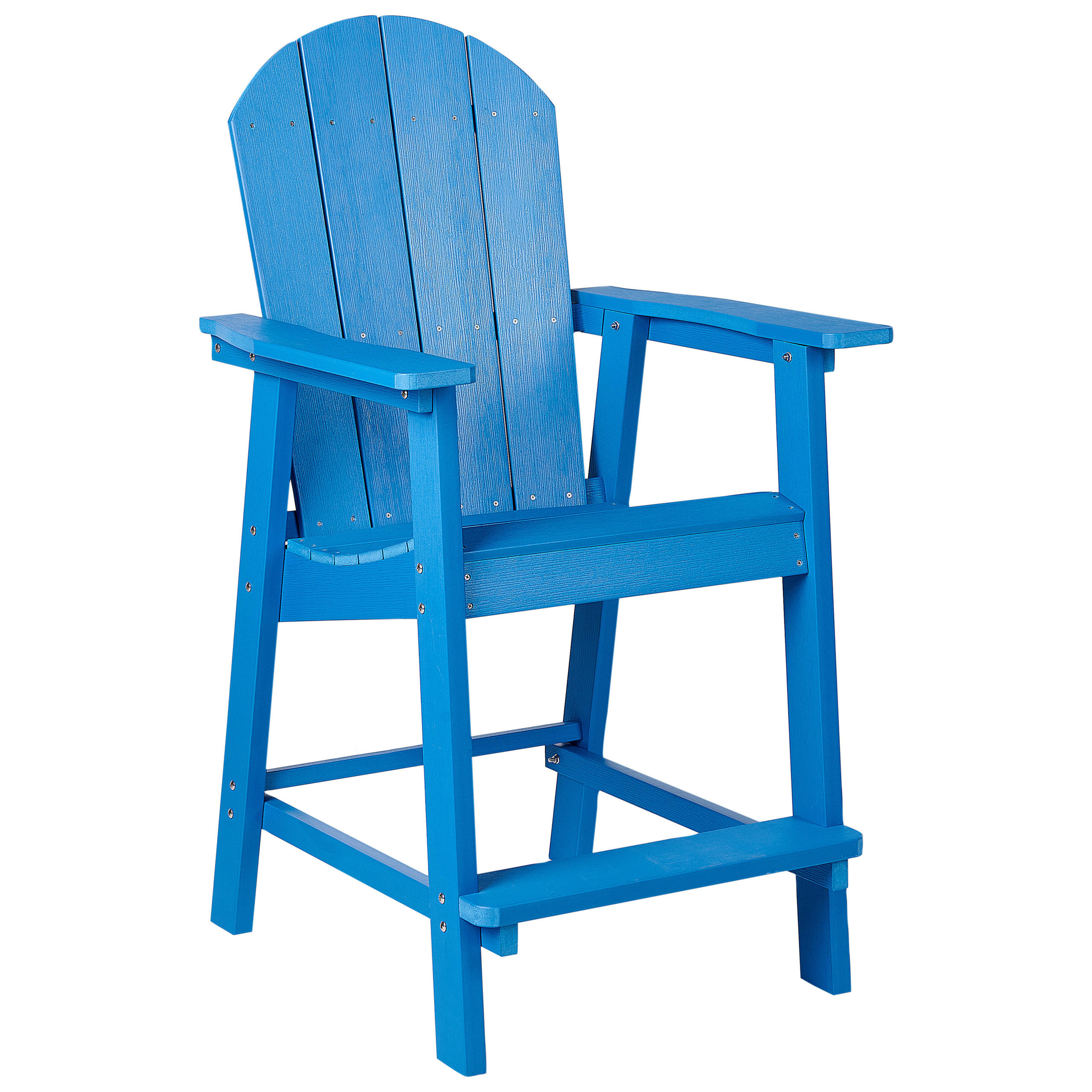 GARTEN-BARSTUHL Blau Adirondack - Blau, Kunststoff (58/124/71cm) - Beliani