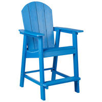 GARTEN-BARSTUHL Blau Adirondack - Blau, Kunststoff (58/124/71cm) - Beliani