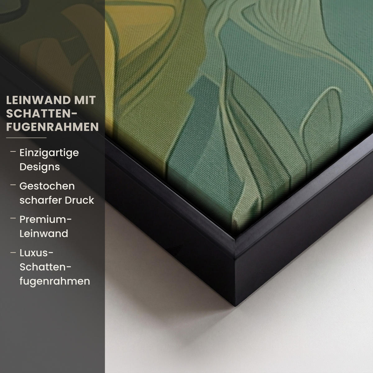 LEINWAND Bilder mit Rahmen - Frau - Blumen - Schmetterlinge - Natur - Vintage - 90x60 - Salbeigrün, Textil (90/60cm) - MuchoWow