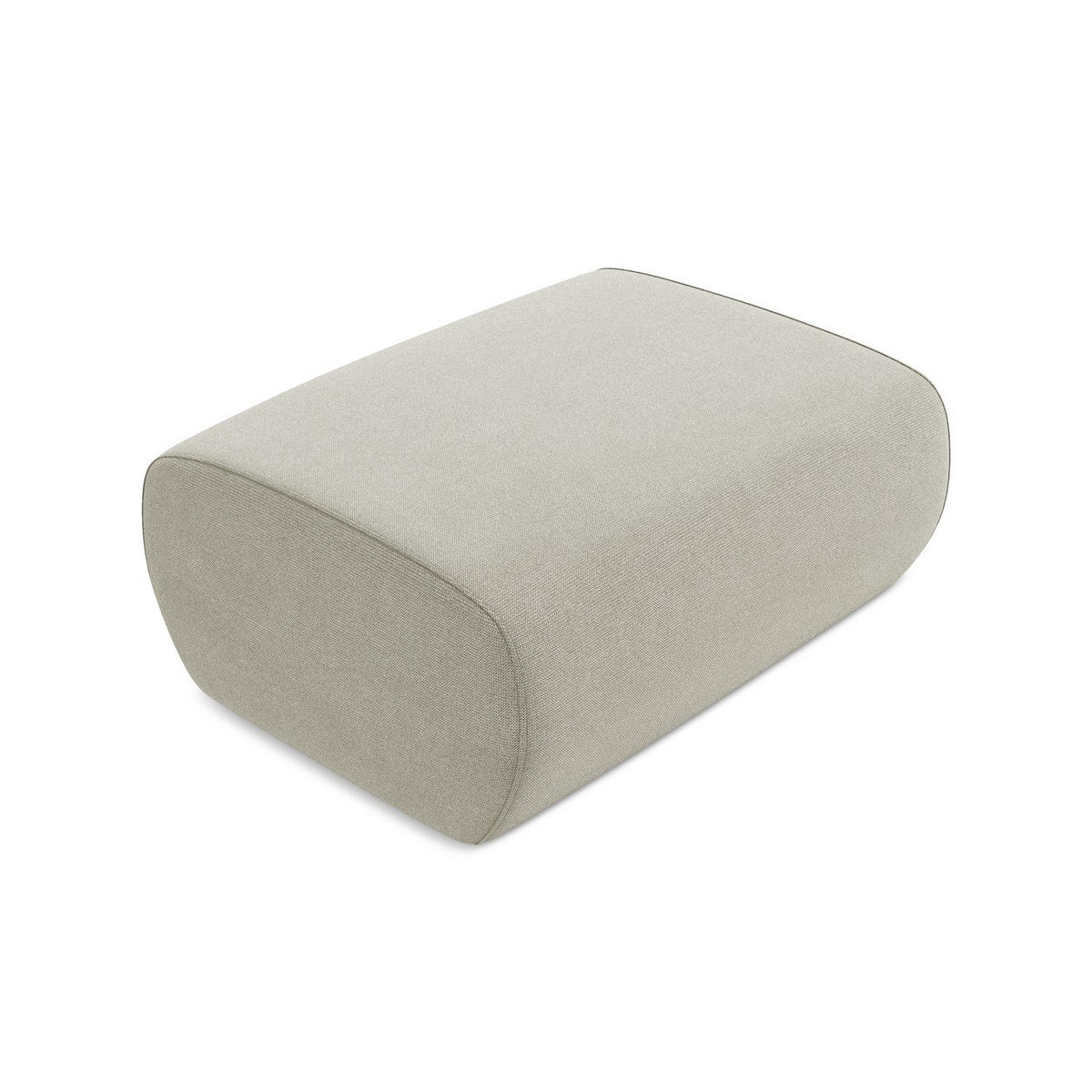 POUF Strukturstoff Stoff Beige - Beige/Creme, Kunststoff/Textil (102/40/62cm) - LaMiaSofa