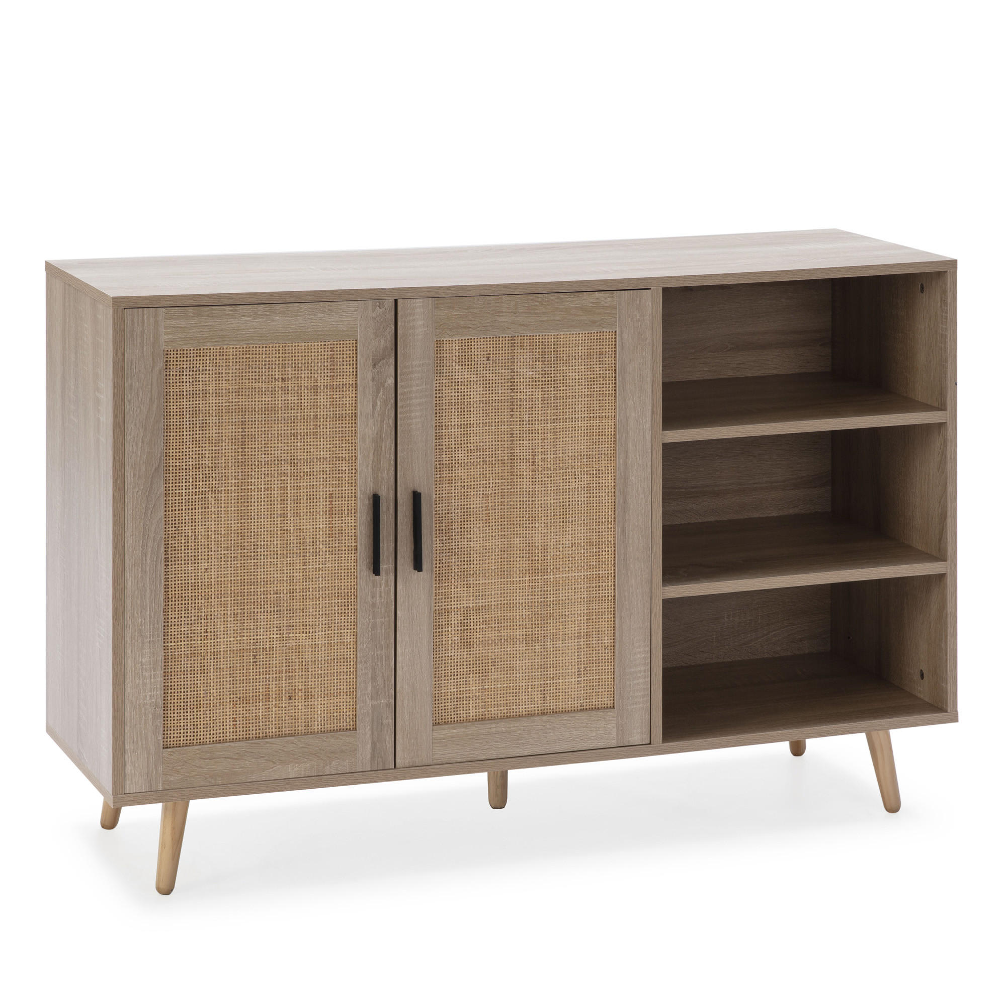 SIDEBOARD Dalia 2 Türen 3 Fächern Eichenfarbe - Honigeiche, Holzwerkstoff (120/76/38cm)
