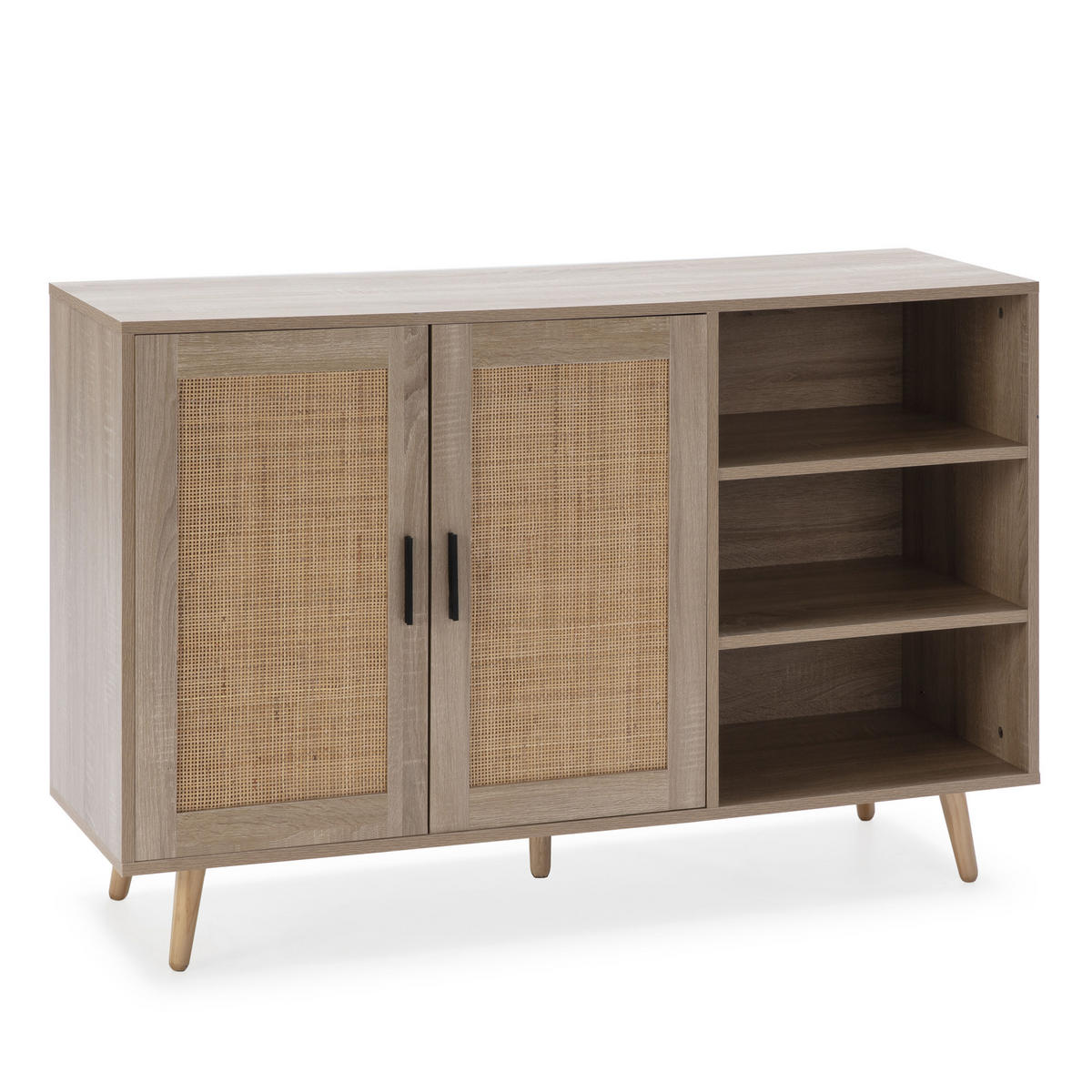 SIDEBOARD Dalia 2 Türen 3 Fächern Eichenfarbe - Honigeiche, Holzwerkstoff (120/76/38cm)