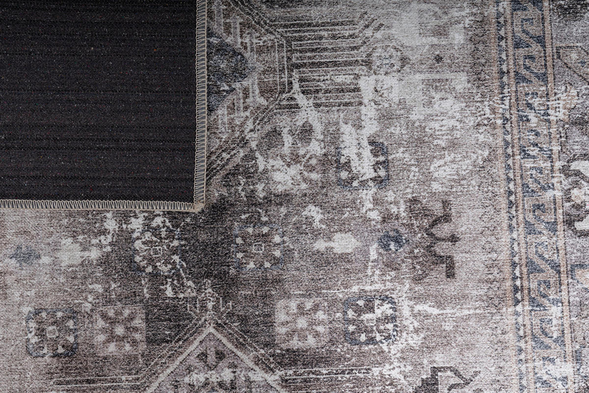 TEPPICH DUBAI grau vintage 120/180 cm - Grau, Textil (120/180cm) - Tapiso