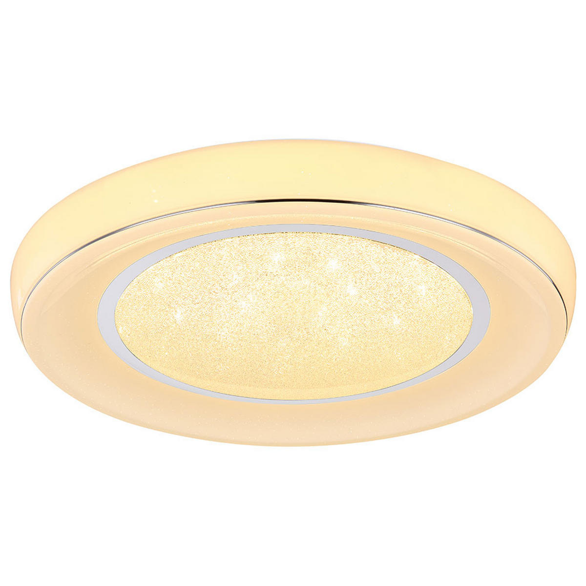 LED DECKENLEUCHTE Metall Weiß Opal - Weiß, Metall (66/66/9cm) - Globo Lighting