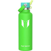 TRINKFLASCHE Edelstahl 750 ml Apfelgrün - Hellgrün, Metall (7.5/7.5cm)