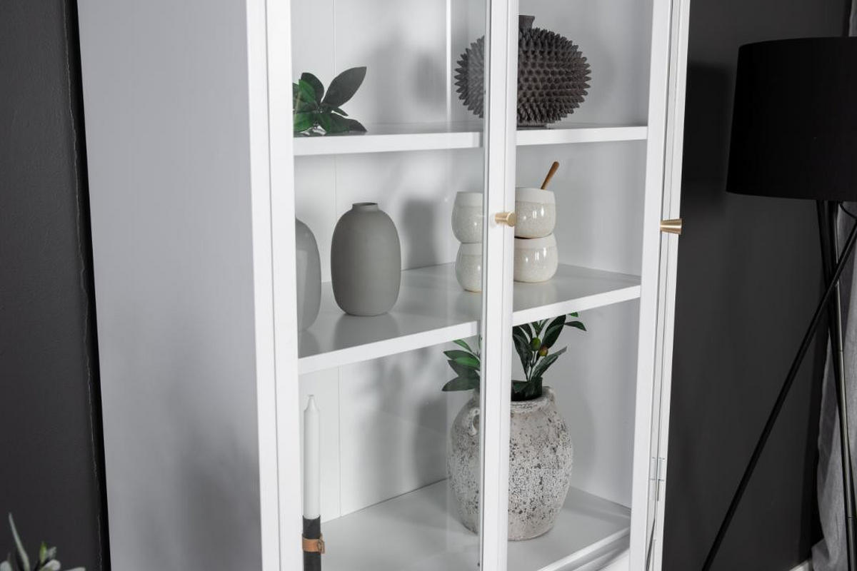VITRINENSCHRANK, Bakal, Weiß, Stahl, 80 x 41 x 190 cm - Weiß, Metall (80/190/41cm) - ebuy24