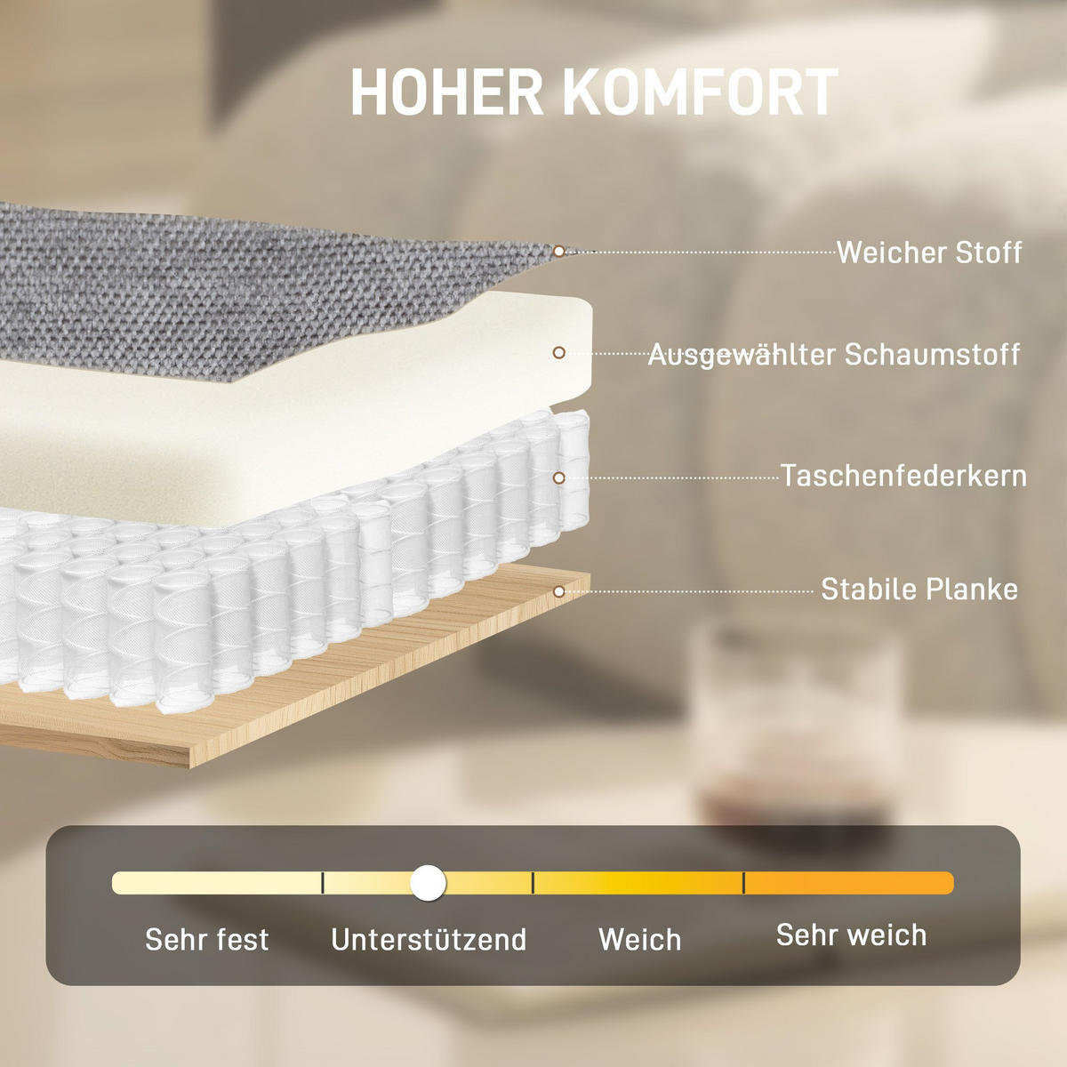LEŽÁK z polyesteru, světle šedý - stříbrná/světle šedá, kov/textil (70/84/87cm) - HOMCOM