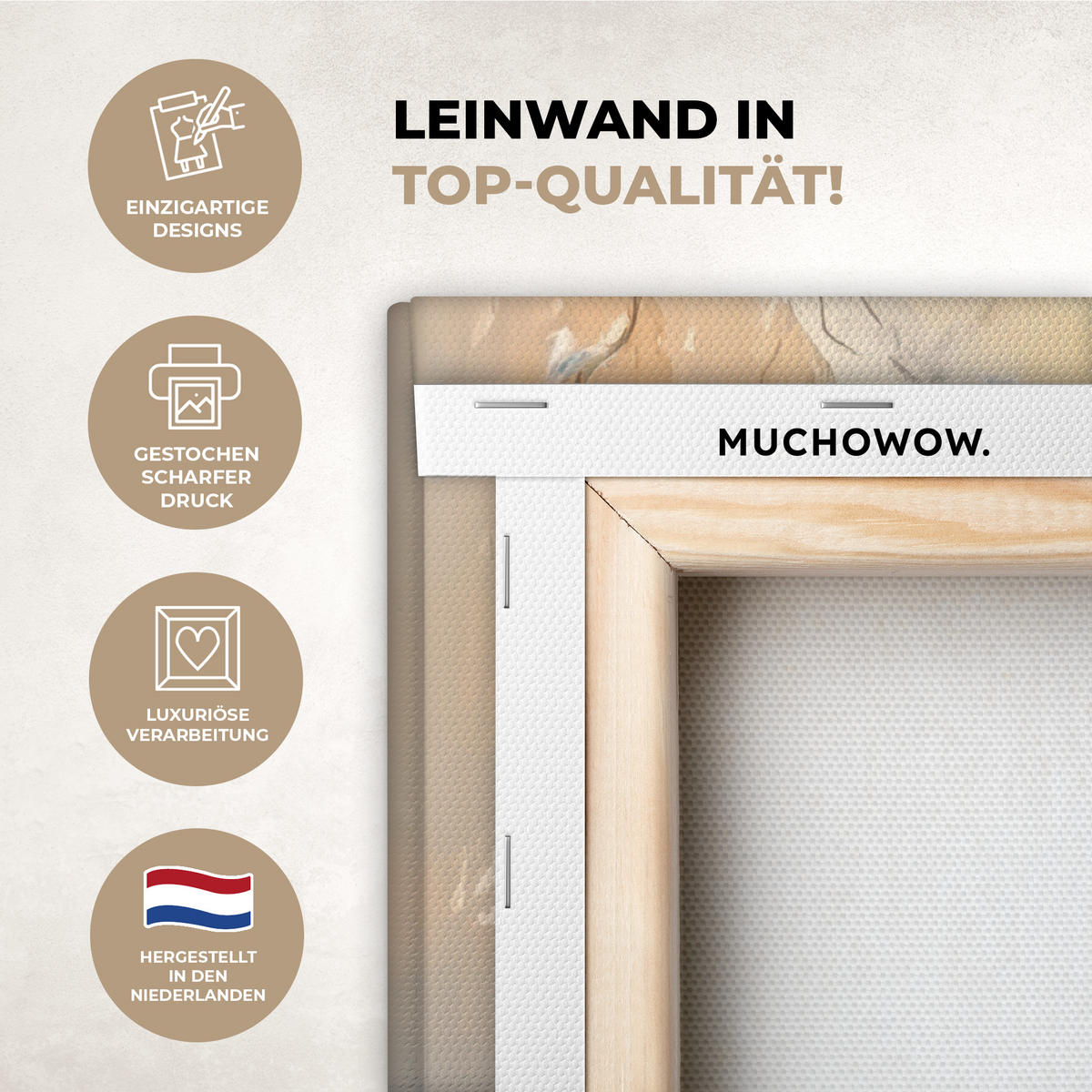 LEINWANDBILD Vögel - Zweig - Winter - Schnee 50x50 cm - Pastellblau, Textil (50/50cm) - MuchoWow