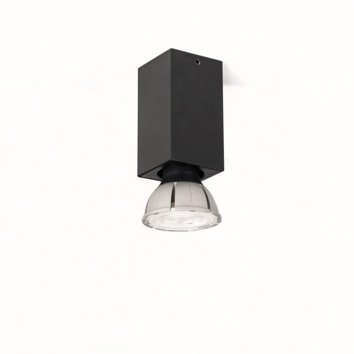 AUFBAULEUCHTE Bloc Schwarz - Schwarz, Metall (4/4/7.5cm) - s.luce