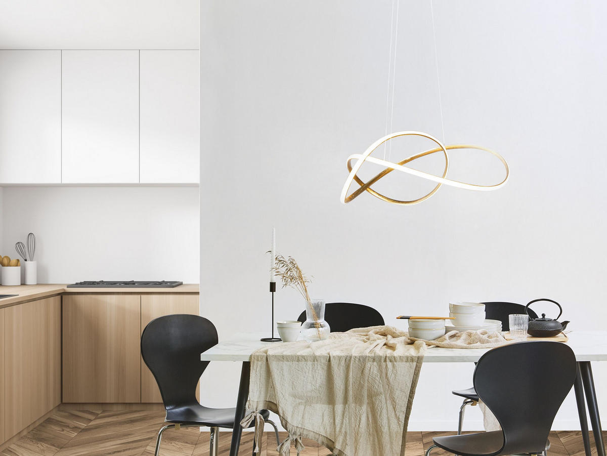 HÄNGELEUCHTE Tumen 65/75/120 cm - Goldfarben, Metall (65/75/120cm) - Beliani