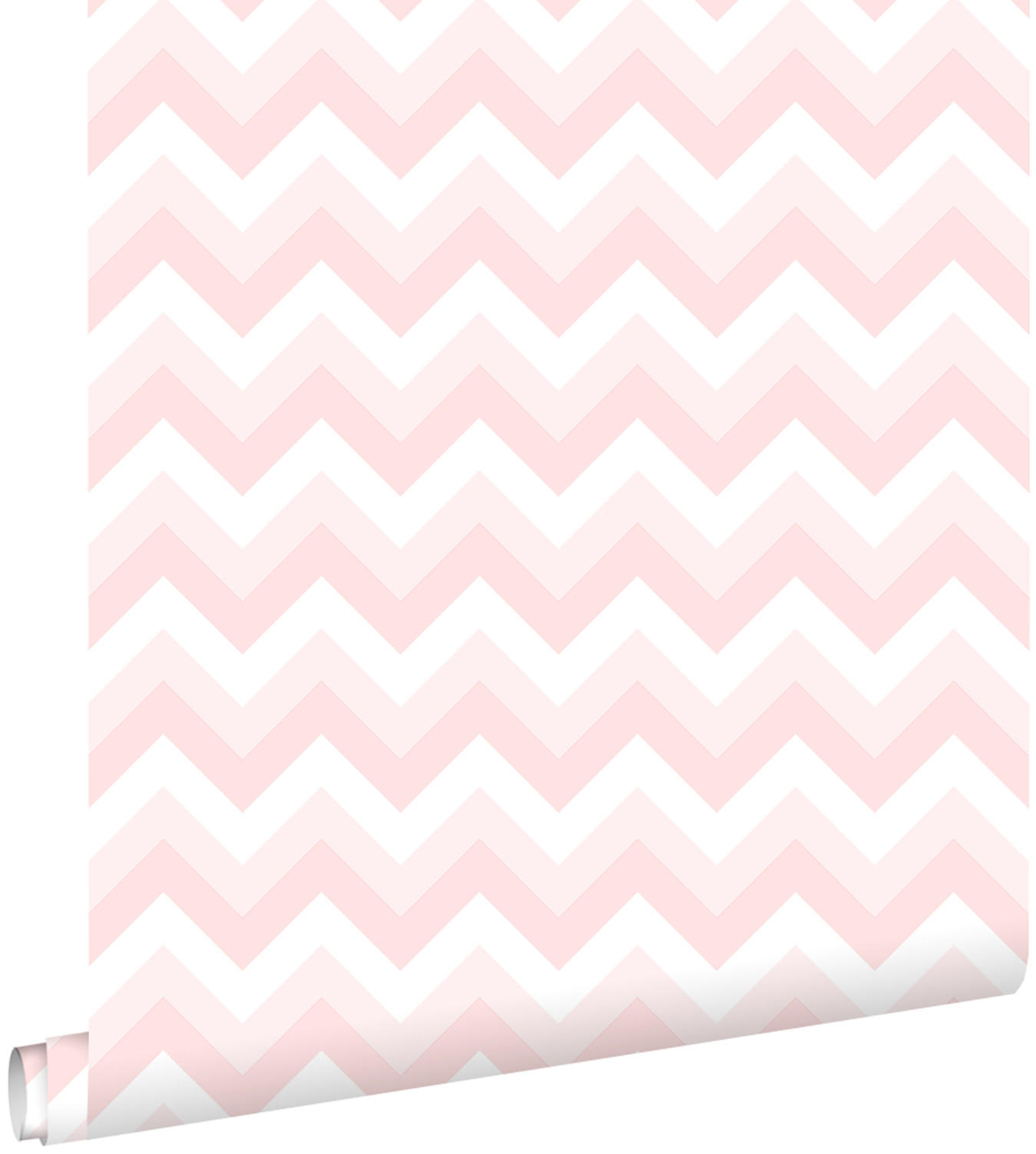 TAPETE Zickzack-Motiv 53 cm x 10.05 m - Pink, Papier (53/0.1cm) - ESTAhome