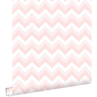 TAPETE Zickzack-Motiv 53 cm x 10.05 m - Pink, Papier (53/0.1cm) - ESTAhome