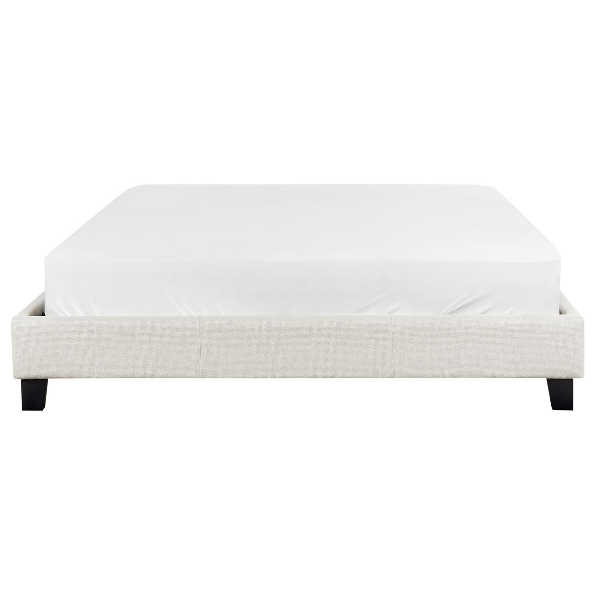 POLSTERBETT mit Lattenrost 160x200 cm Beige Roanne - Beige, Textil (160/200cm) - Beliani