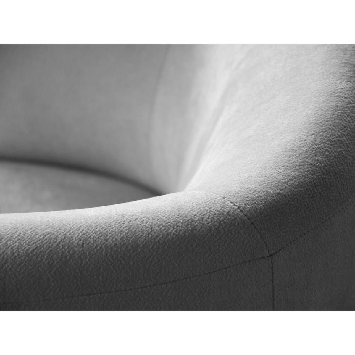 SESSEL Nori hellgrau velour - Hellgrau/Schwarz, Kunststoff/Textil (75/68/72cm) - Beautysofa