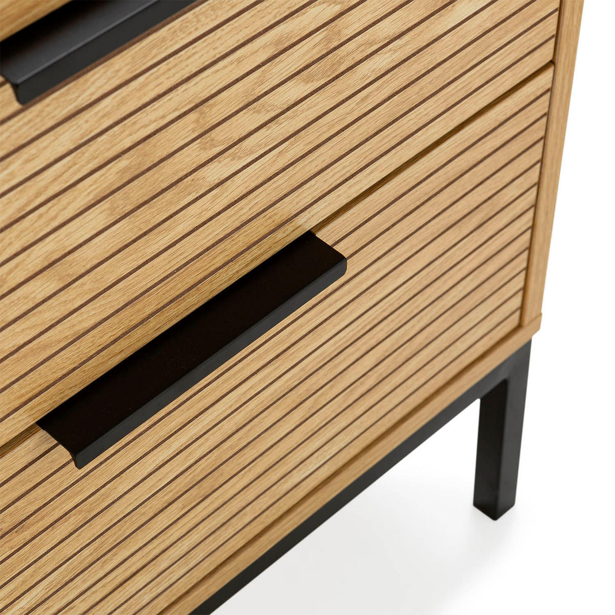NACHTTISCH Monica 2 schubladen in Eichenfarbe - Honigeiche, Holzwerkstoff (50/55/40cm) - VS Venta-stock