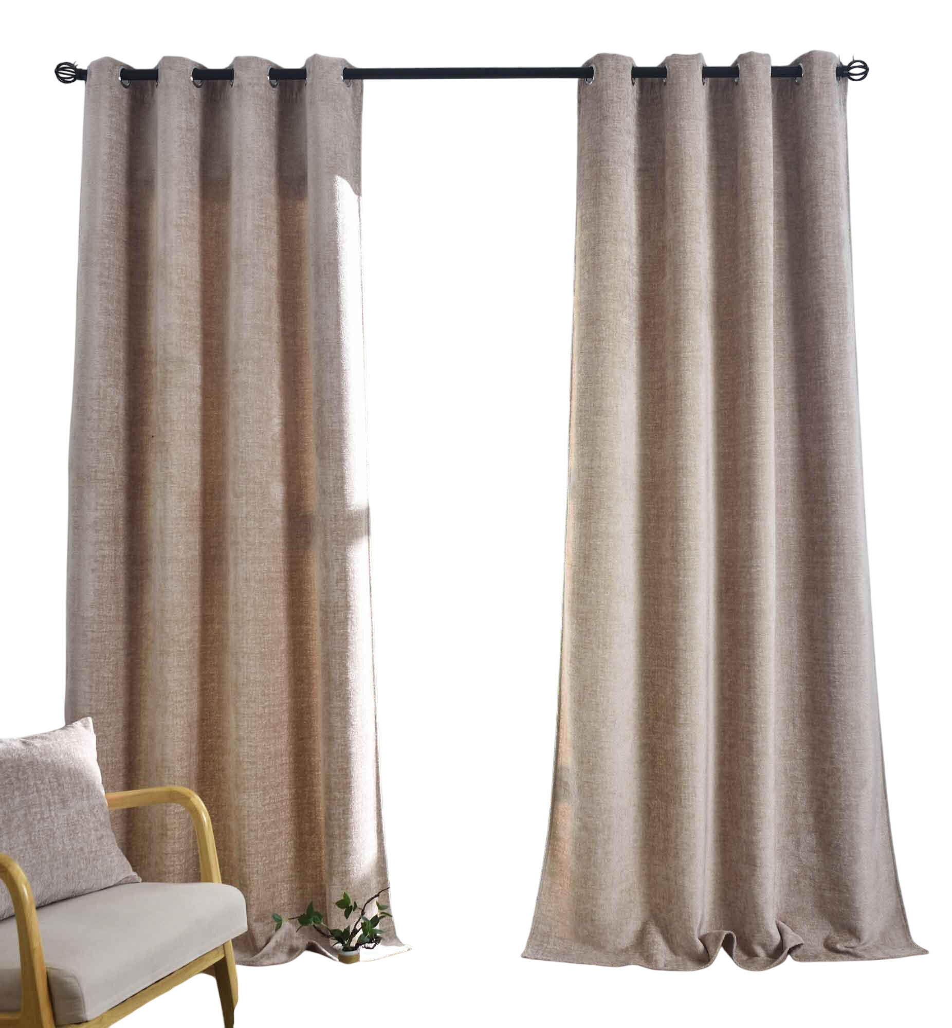 VORHANG 2ER SET »Nürnberg« HxB 245x135 cm Beige - Beige, Textil (135/245cm) - Gardinenbox