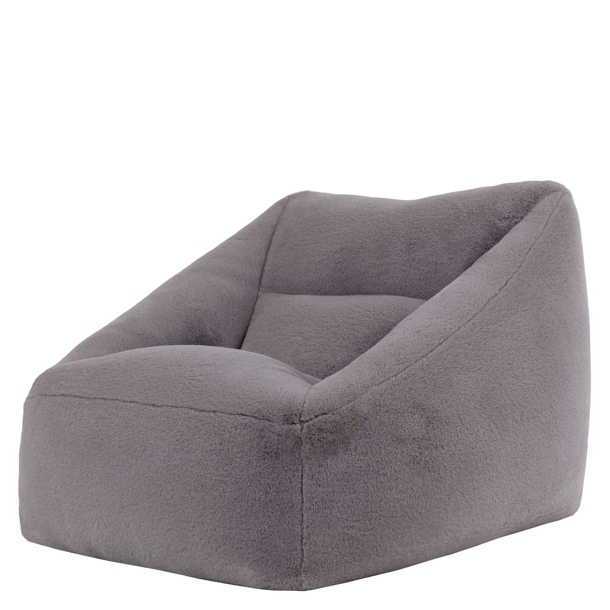 SITZSACK Sessel Natalia flauschig - Grau, Textil (97/73/84cm) - icon