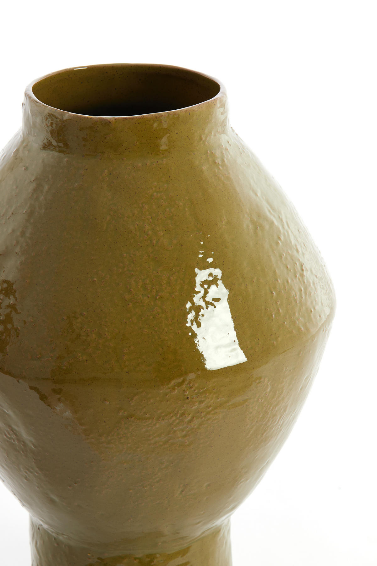 VAZE Vasora Grün 29/29/41 cm - Grün, Keramik (41cm) - Light & Living