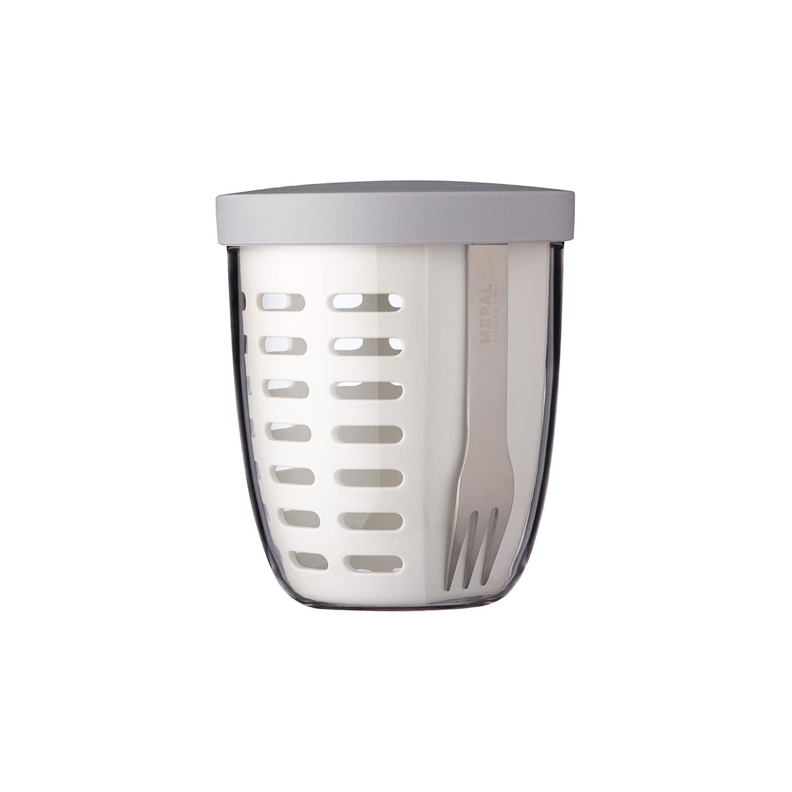 FRUITPOT Ellipse weiß 600 ml - Weiß, Kunststoff (10.7/12.7/10.7cm) - Mepal