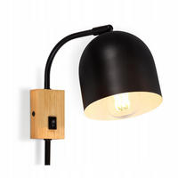 WANDLEUCHTE Panorama 21.7/20.5/12.3 cm - Schwarz, Metall (20.5/12.3/21.7cm) - ZMH