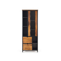 VITRINE Mangoholz und Metallelementen - Schwarz, Holz (38/198/75cm) - Giner y Colomer